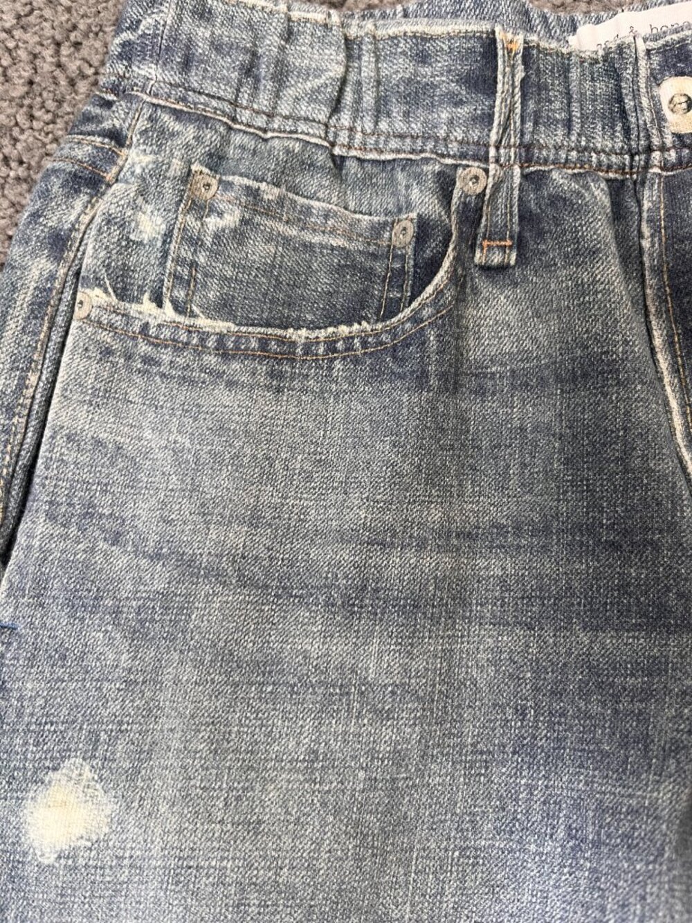 rag & bone Distressed Light Blue Denim Jogger Pants - Picture 5 of 15